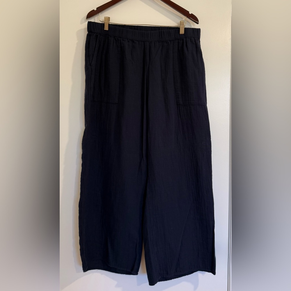 Caslon Blue Lightweight Wide-Leg Pants